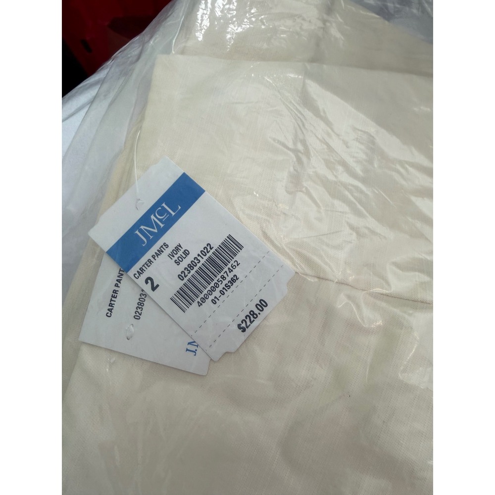 J.McLaughlin Carter Dupioni Cotton Pants – Ivory – Women's Size 2 – NWT - Picture 4 of 4